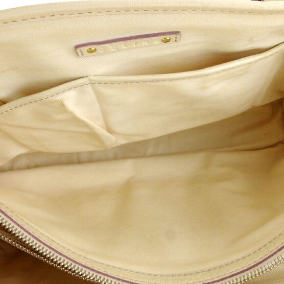 CELINE Tote Bag Macadam Beige Canvas ?~ Leather Authentic - Picture 6 of 8